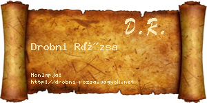 Drobni Rózsa névjegykártya